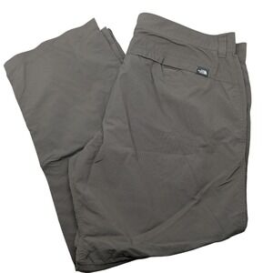 The North Face Mens 38 Short Convertible Hiking Pants Brown Nylon Ripstop Cargo